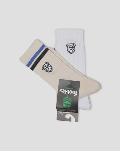 foot-ies socks NRL Canterbury-Bankstown Bulldogs Sneaker Sock - 2 Pack