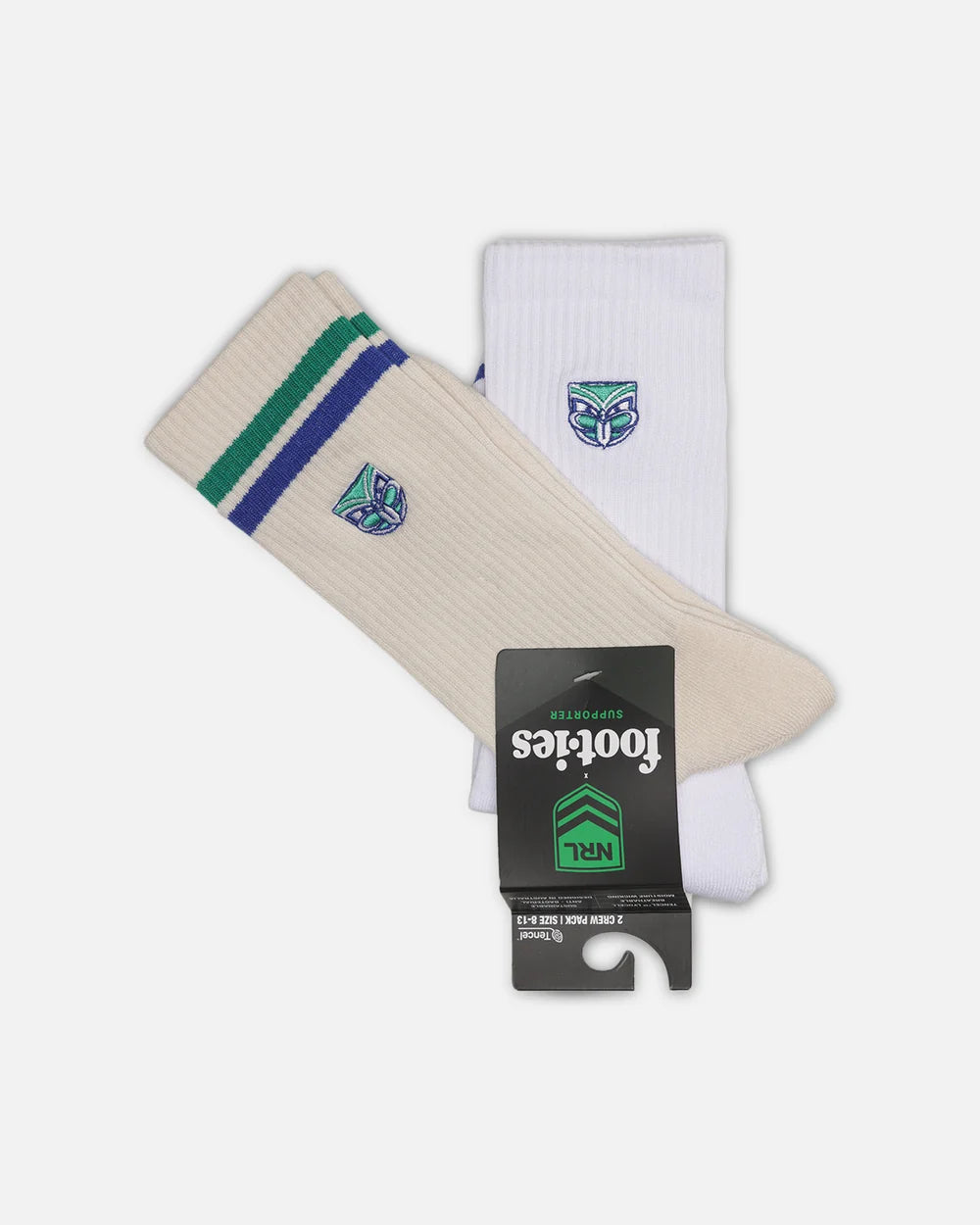 foot-ies socks NRL NZ Warriors Sneaker Socks - 2 Pack