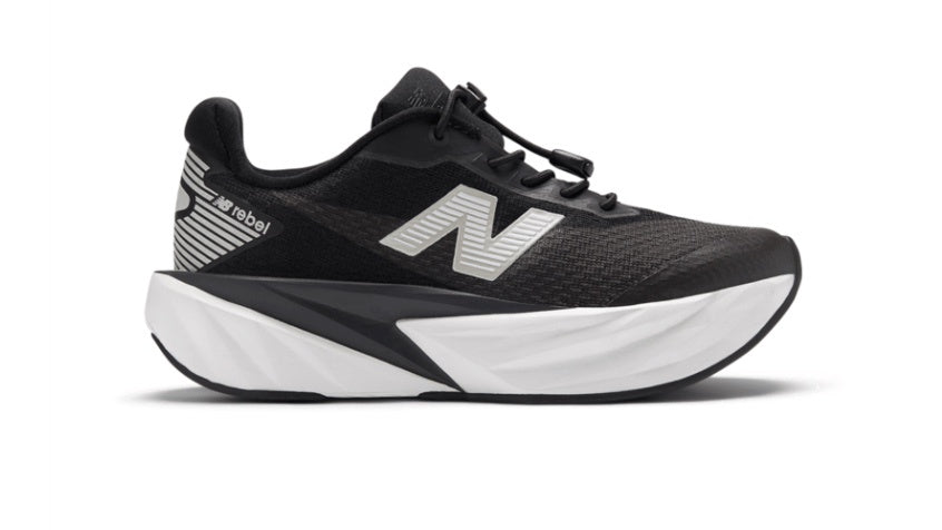 New Balance Kids FuelCell Rebel Bungee Lace w/Toggle - Black/White