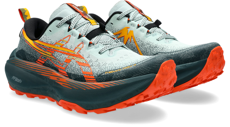 Asics Mens Trabuco Max 4 Trail Running - Cold Moss/Nova Orange