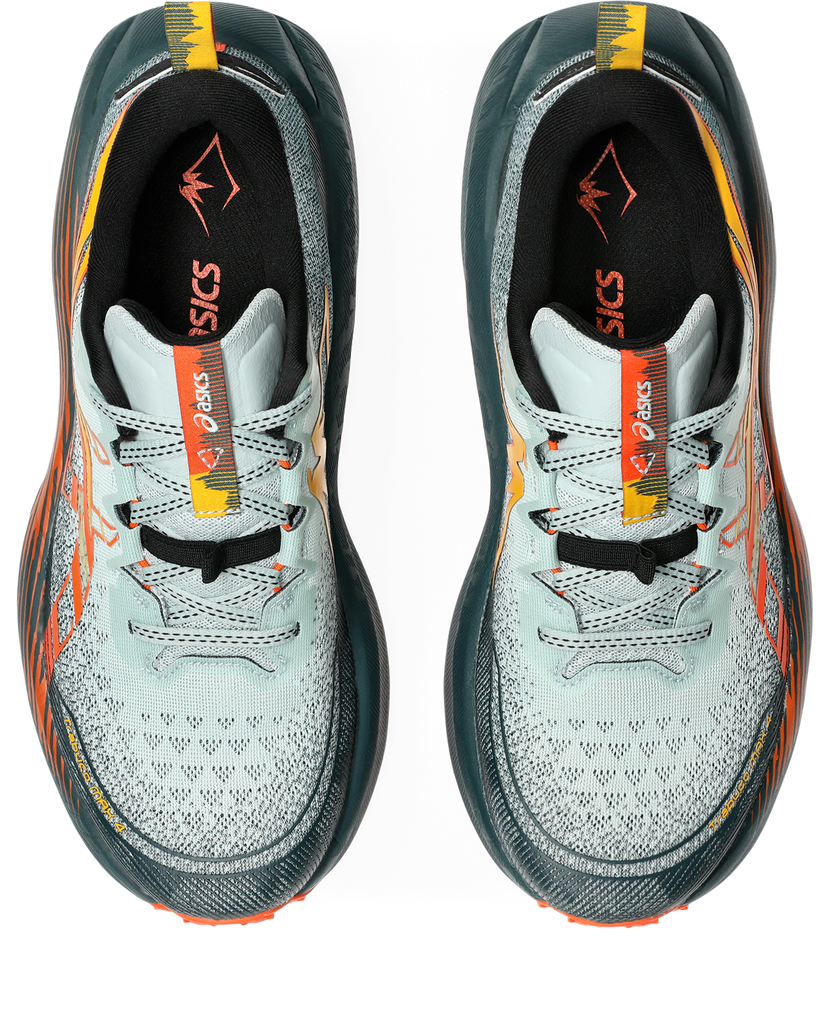 Asics Mens Trabuco Max 4 Trail Running - Cold Moss/Nova Orange