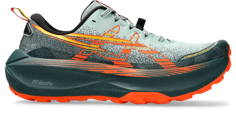 Asics Mens Trabuco Max 4 Trail Running - Cold Moss/Nova Orange