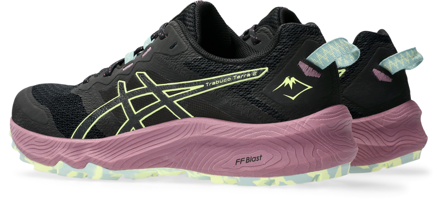 Asics Womens Trabuco Terra 2 Trail Running - Black/Huddle Yellow
