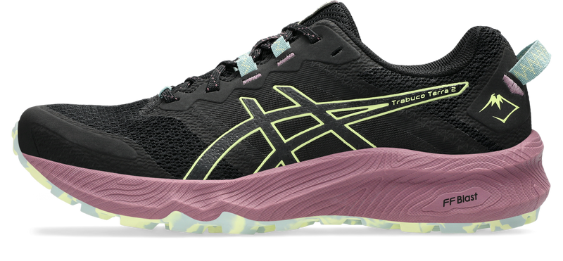 Asics Womens Trabuco Terra 2 Trail Running - Black/Huddle Yellow