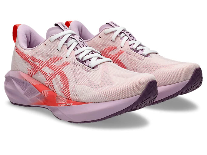 Asics Womens Novablast 5 - White/Coral Reef