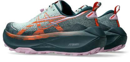 Asics Womens Trabuco Max 4 Trail Running - Cold Moss/Nova Orange
