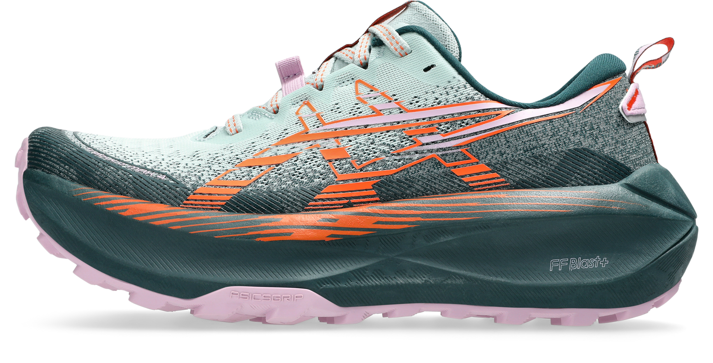 Asics Womens Trabuco Max 4 Trail Running - Cold Moss/Nova Orange