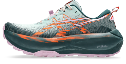 Asics Womens Trabuco Max 4 Trail Running - Cold Moss/Nova Orange