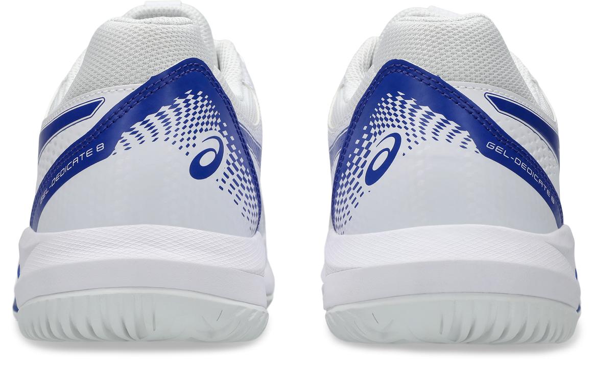 Asics Mens Gel Dedicate 8 (Hardcourt) Tennis Shoe - White/Dark Cobalt