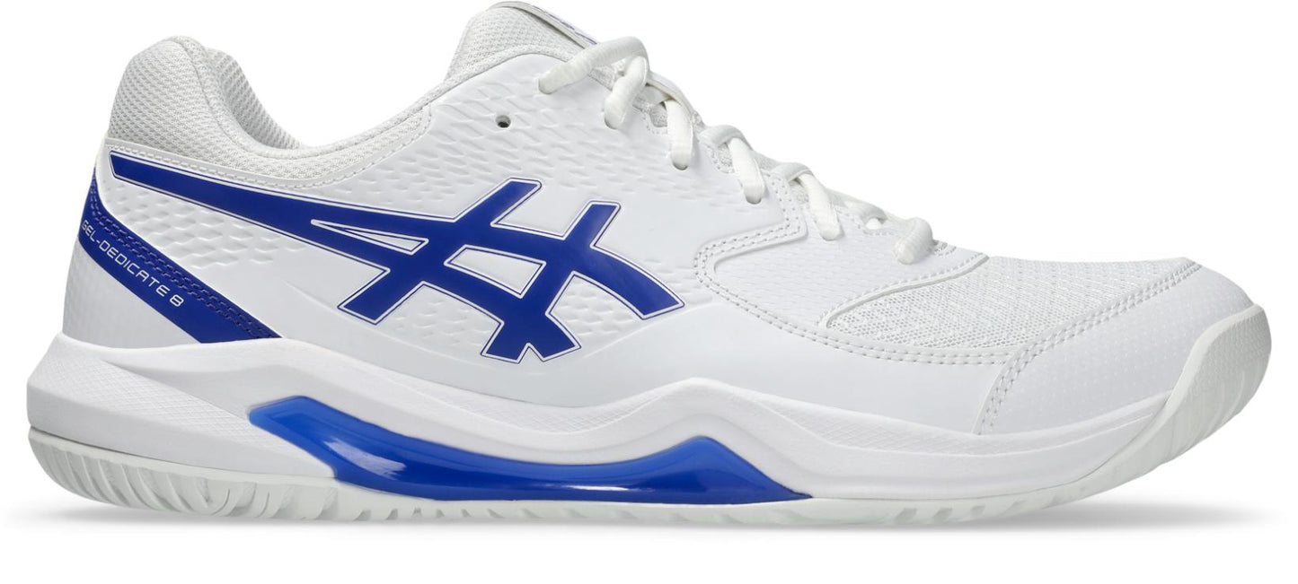 Asics Mens Gel Dedicate 8 (Hardcourt) Tennis Shoe - White/Dark Cobalt