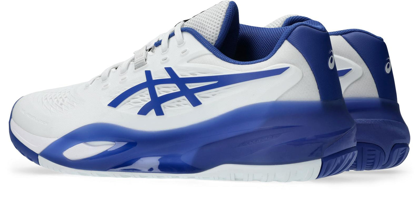 Asics Mens Gel Resolution X (Hardcourt) Wide (2E) Tennis Shoe - White/Dark Cobalt