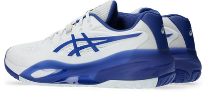Asics Mens Gel Resolution X (Hardcourt) Wide (2E) Tennis Shoe - White/Dark Cobalt