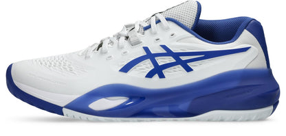 Asics Mens Gel Resolution X (Hardcourt) Wide (2E) Tennis Shoe - White/Dark Cobalt
