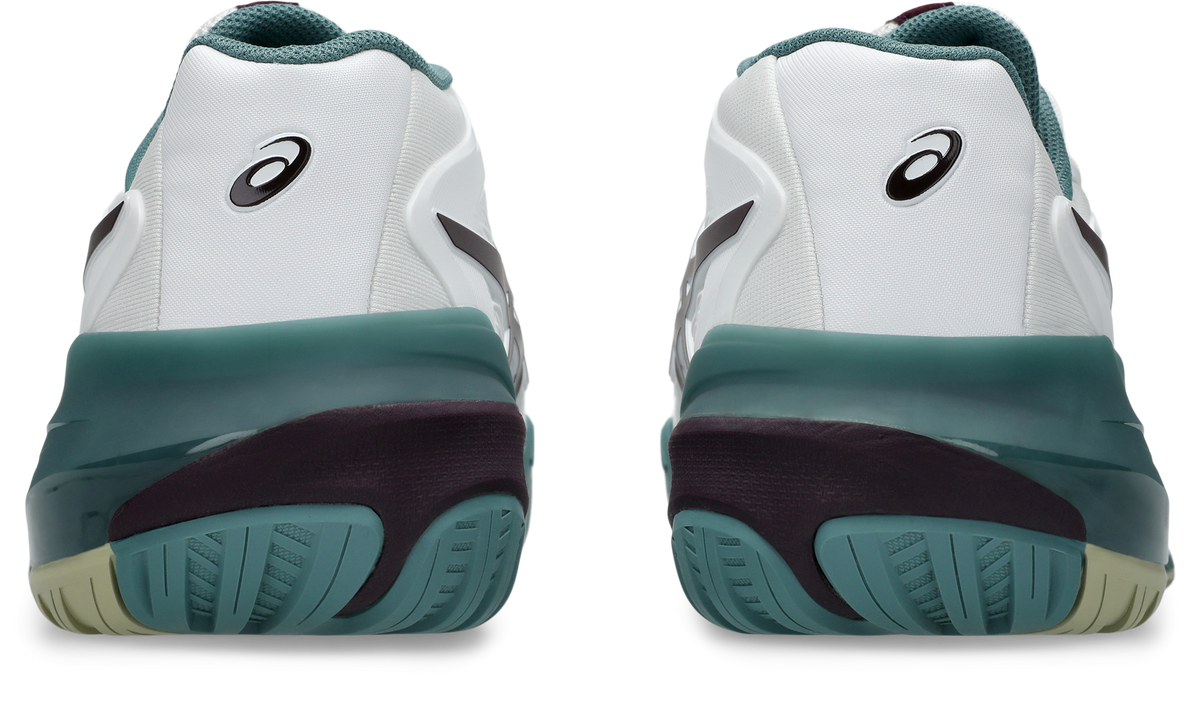 Asics Mens Gel Resolution X (Hardcourt) Wide (2E) Tennis Shoe - White/Dark Aubergine