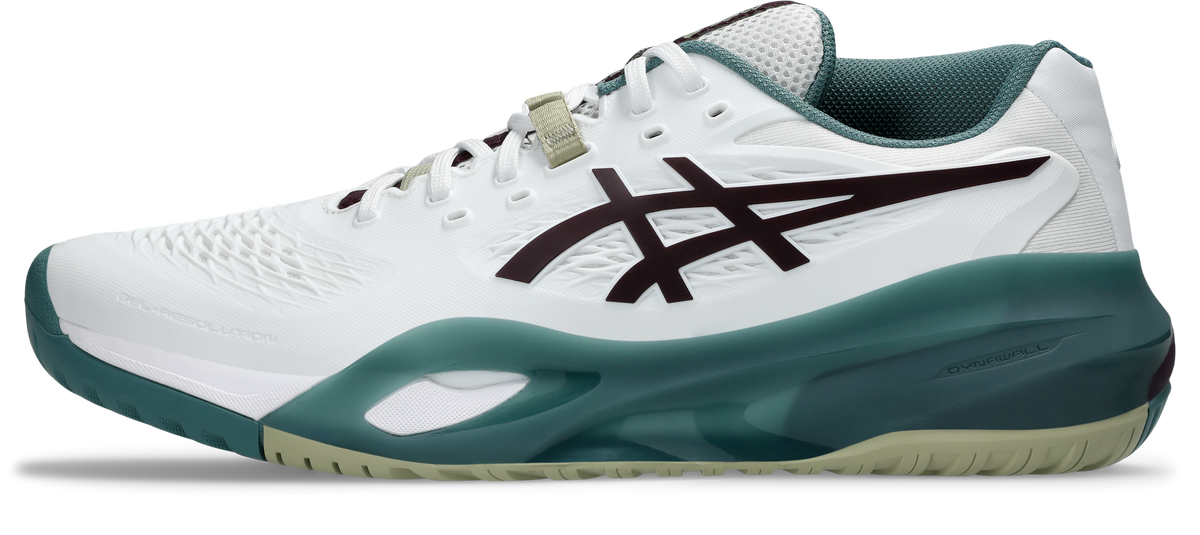 Asics Mens Gel Resolution X (Hardcourt) Wide (2E) Tennis Shoe - White/Dark Aubergine