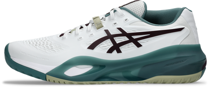 Asics Mens Gel Resolution X (Hardcourt) Wide (2E) Tennis Shoe - White/Dark Aubergine