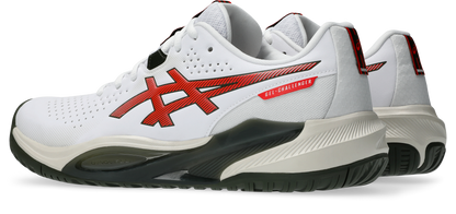 Asics Men's Gel Challenger 15 (Hardcourt) Tennis Shoe - White/Cherry Tomato