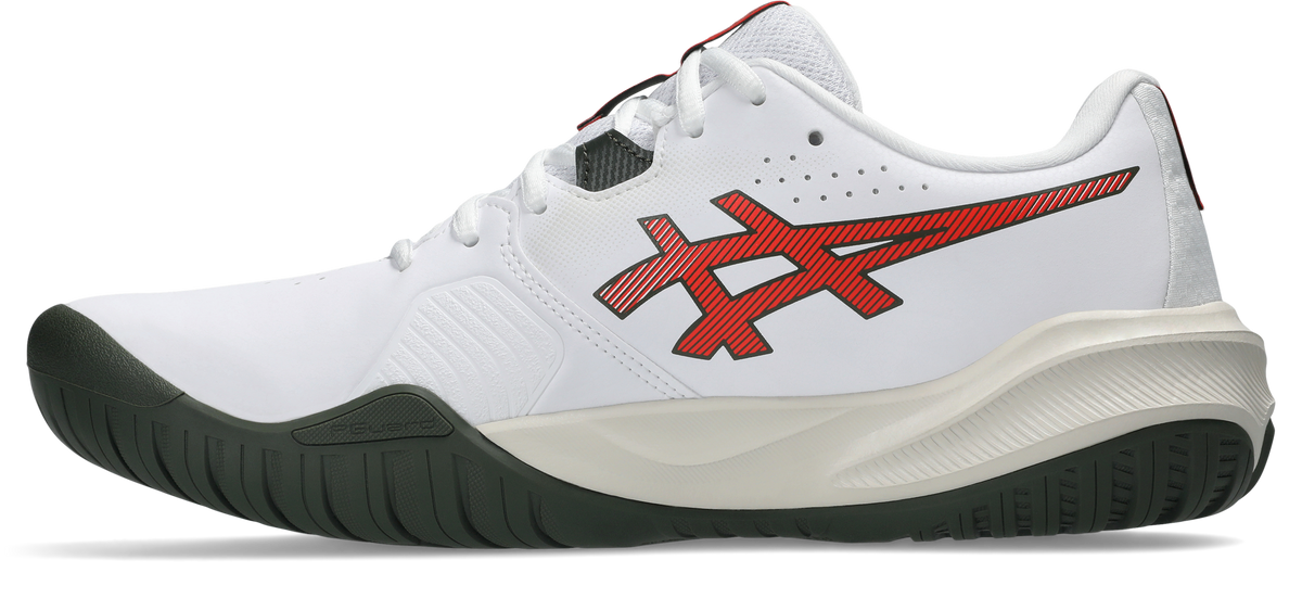 Asics Men's Gel Challenger 15 (Hardcourt) Tennis Shoe - White/Cherry Tomato