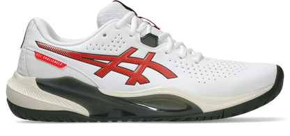 Asics Men's Gel Challenger 15 (Hardcourt) Tennis Shoe - White/Cherry Tomato