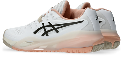Asics Womens Gel Resolution X (Hardcourt) Wide Tennis Shoe - White/Black Coffee