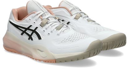 Asics Womens Gel Resolution X (Hardcourt) Wide Tennis Shoe - White/Black Coffee