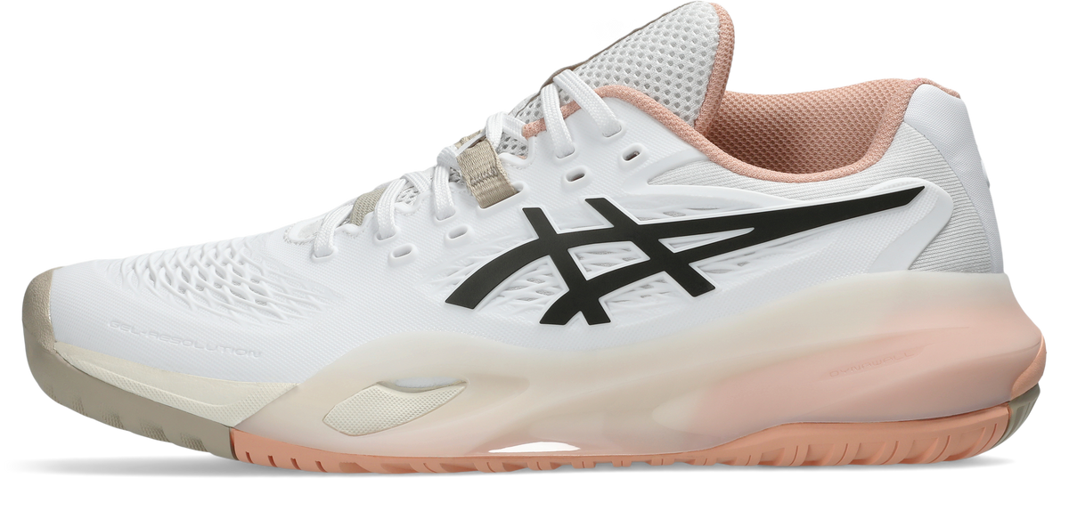 Asics Womens Gel Resolution X (Hardcourt) Wide Tennis Shoe - White/Black Coffee