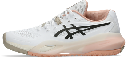 Asics Womens Gel Resolution X (Hardcourt) Wide Tennis Shoe - White/Black Coffee