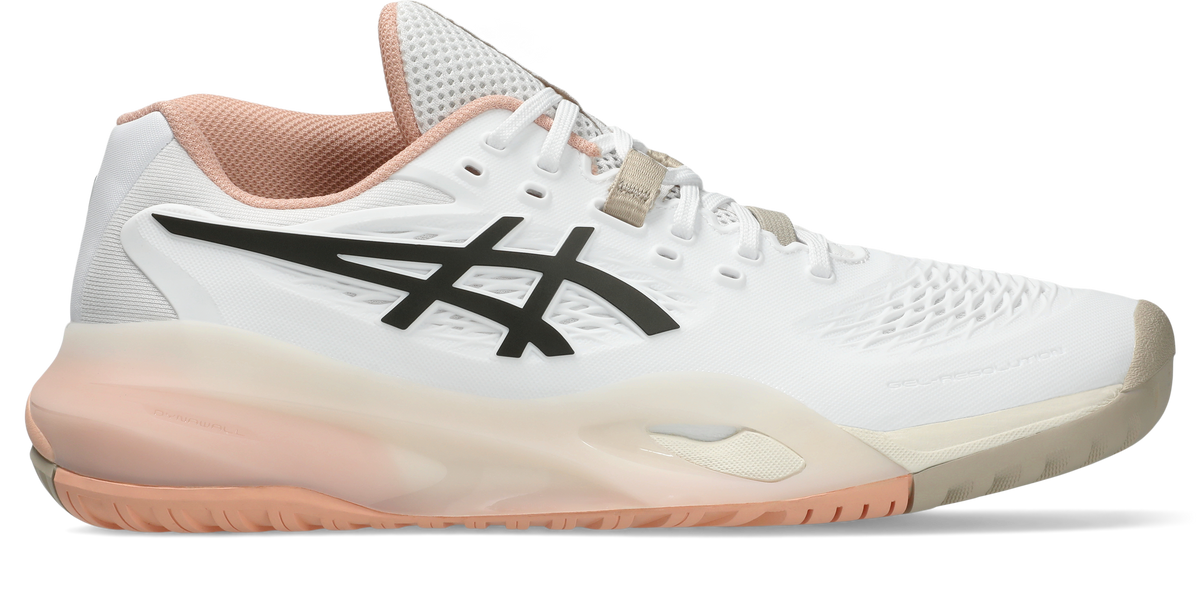 Asics Womens Gel Resolution X (Hardcourt) Wide Tennis Shoe - White/Black Coffee