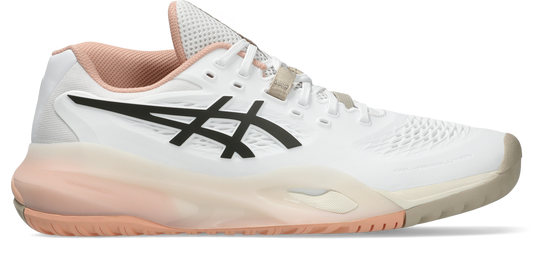 Asics Womens Gel Resolution X (Hardcourt) Wide Tennis Shoe - White/Black Coffee
