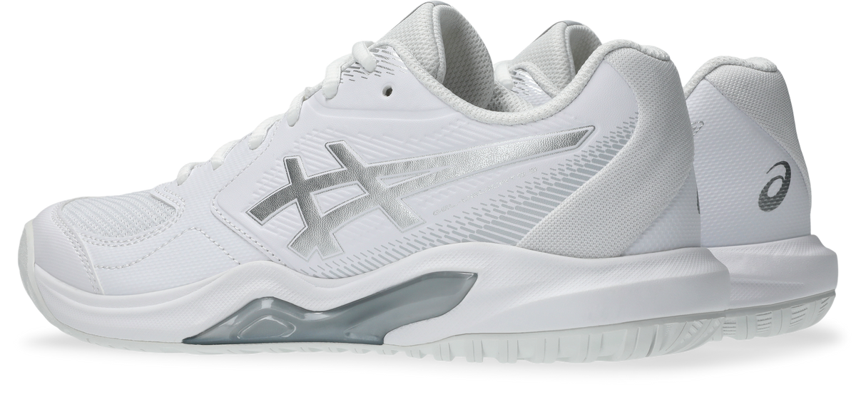 Asics Womens Gel Dedicate 9 (Hardcourt) Tennis Shoe - White/Pure Silver