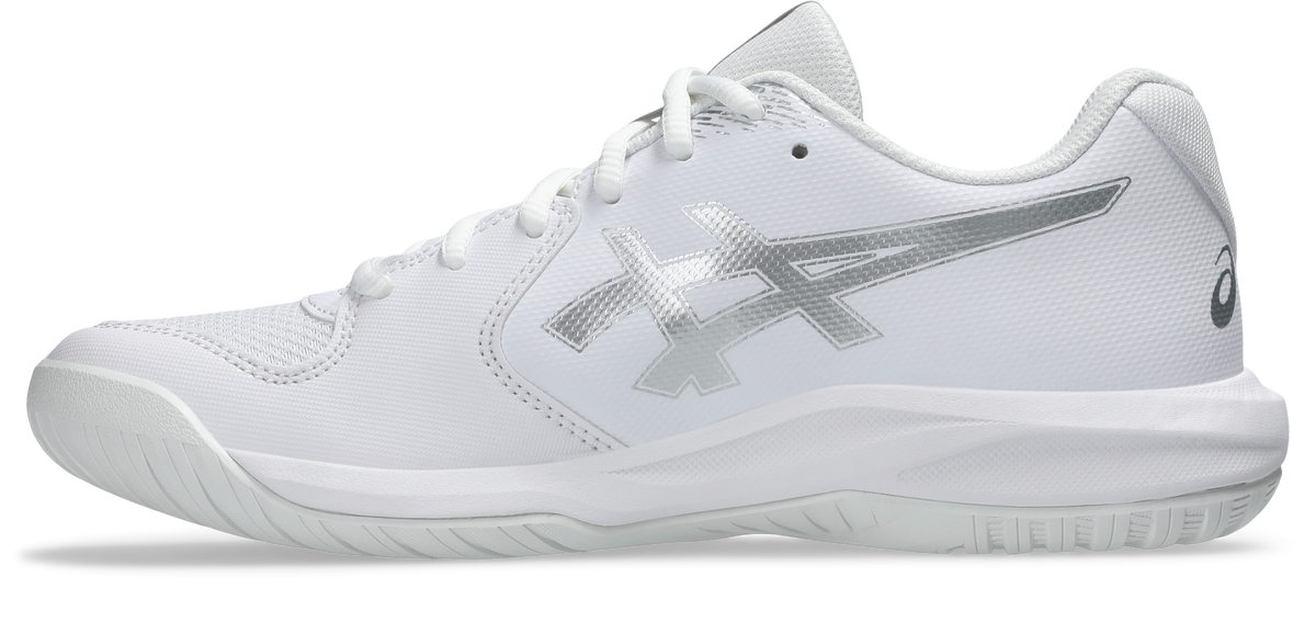Asics Womens Gel Dedicate 9 (Hardcourt) Tennis Shoe - White/Pure Silver