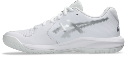 Asics Womens Gel Dedicate 9 (Hardcourt) Tennis Shoe - White/Pure Silver