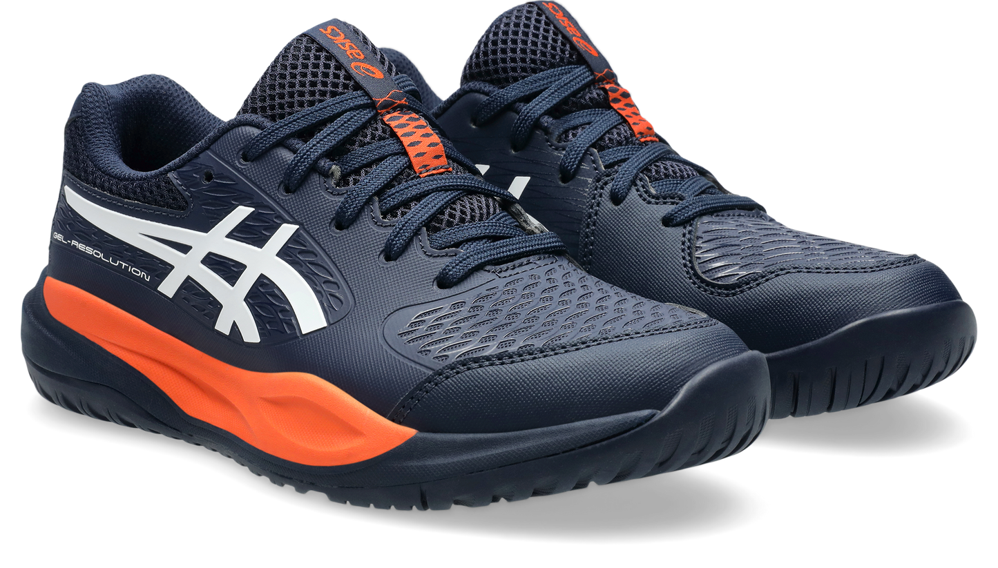 Asics Kids Gel Resolution X GS Tennis Shoe - Midnight/White