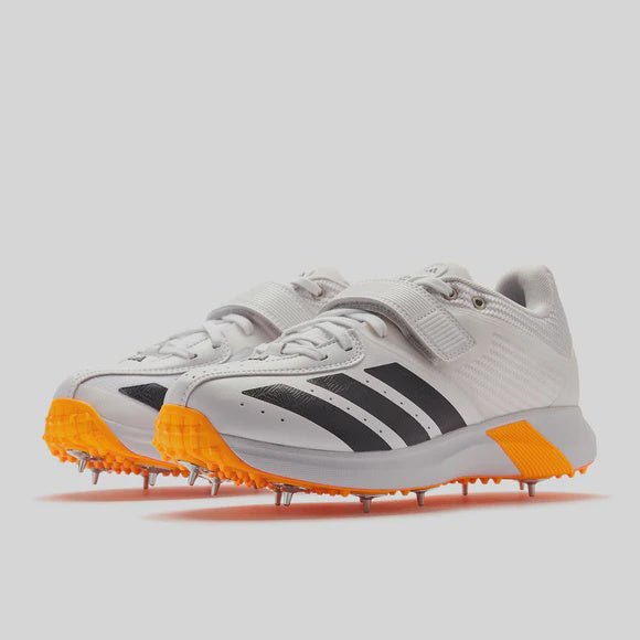 Adidas Adi-Power Incurza Cricket Shoes - White/Onyx/Tangerine