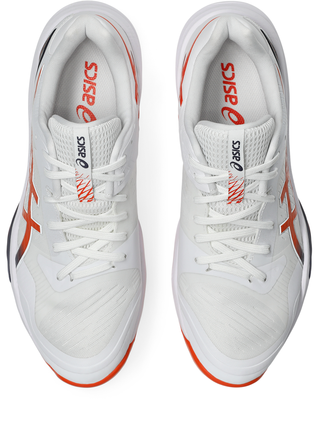 Asics Mens Sky Elite FF Lo 3 Indoor Shoes - White/Nova Orange