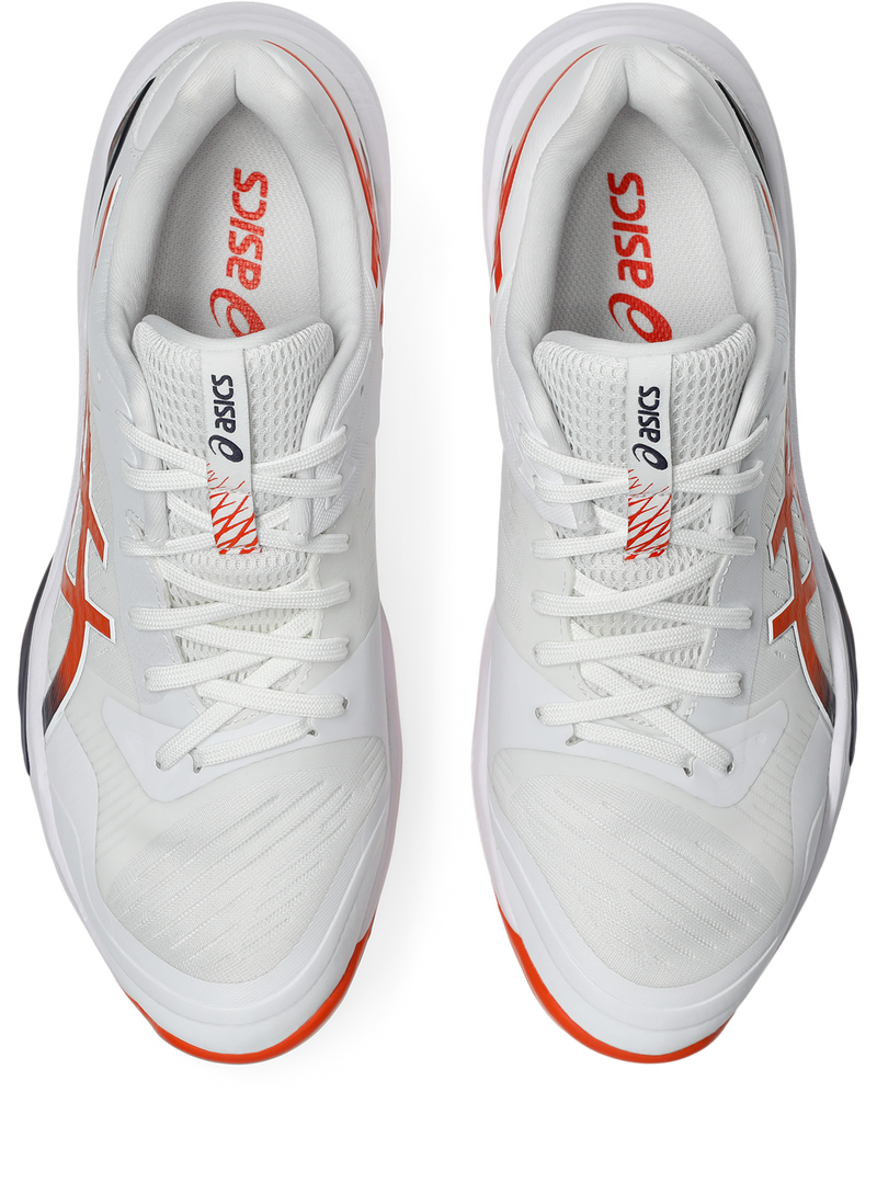 Asics Mens Sky Elite FF Lo 3 Indoor Shoes - White/Nova Orange