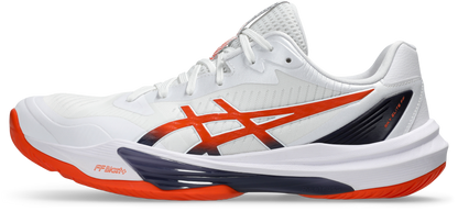 Asics Mens Sky Elite FF Lo 3 Indoor Shoes - White/Nova Orange