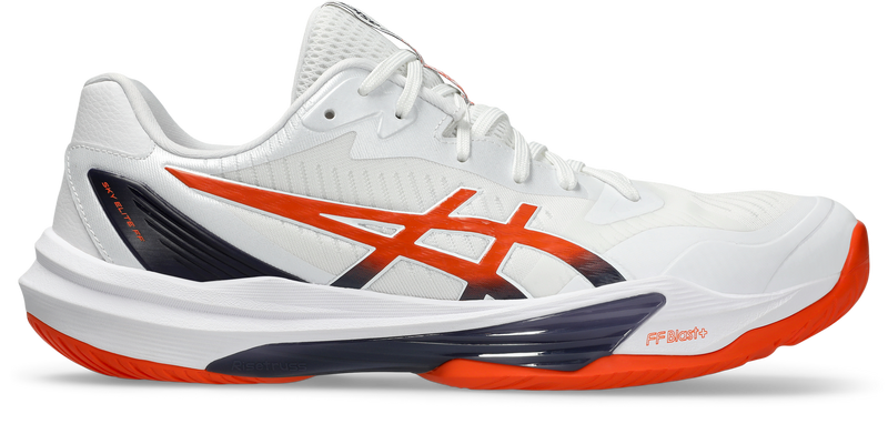 Asics Mens Sky Elite FF Lo 3 Indoor Shoes - White/Nova Orange