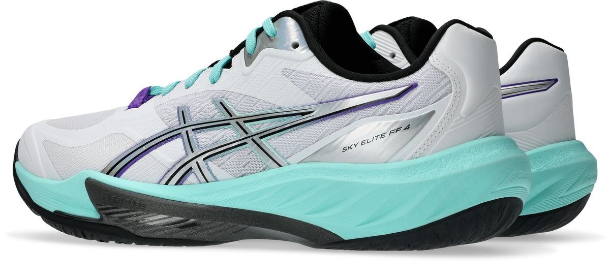 Asics Mens Sky Elite FF 4 Indoor Shoes - White/Radiant Amethyst
