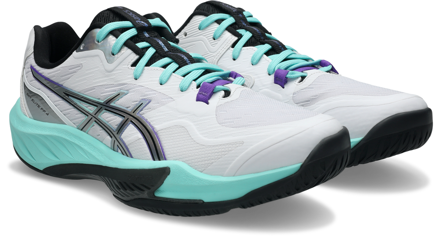 Asics Mens Sky Elite FF 4 Indoor Shoes - White/Radiant Amethyst