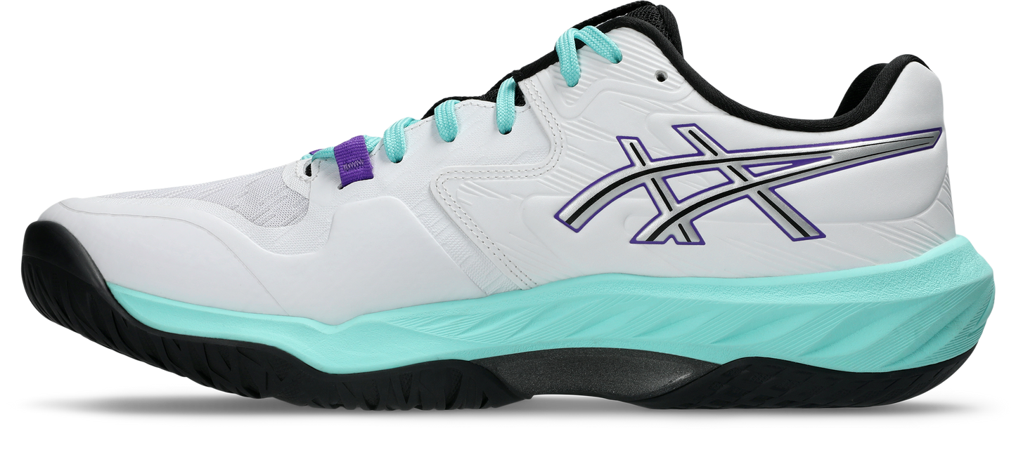 Asics Mens Sky Elite FF 4 Indoor Shoes - White/Radiant Amethyst