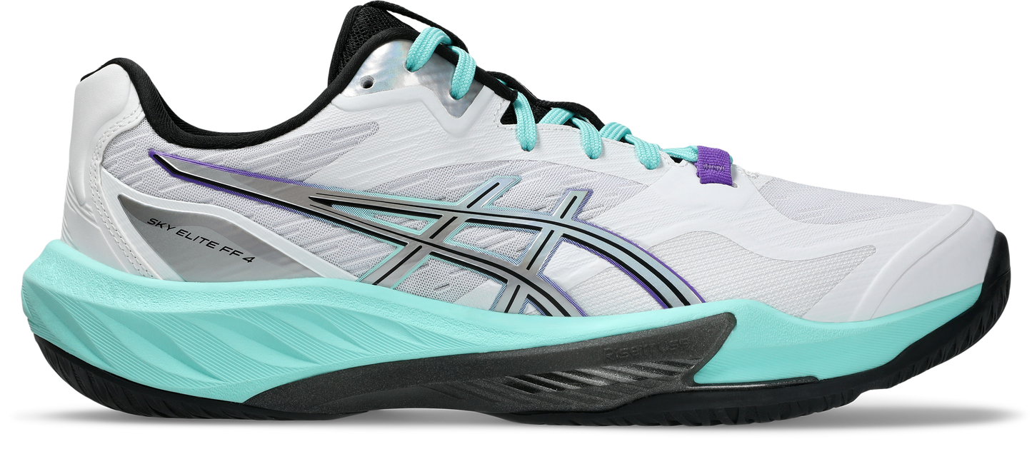 Asics Mens Sky Elite FF 4 Indoor Shoes - White/Radiant Amethyst