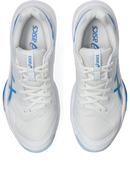 Asics Womens Sky Elite FF Lo 3 Indoor Court Shoes - White/Blue Coast