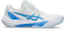 Asics Womens Sky Elite FF Lo 3 Indoor Court Shoes - White/Blue Coast