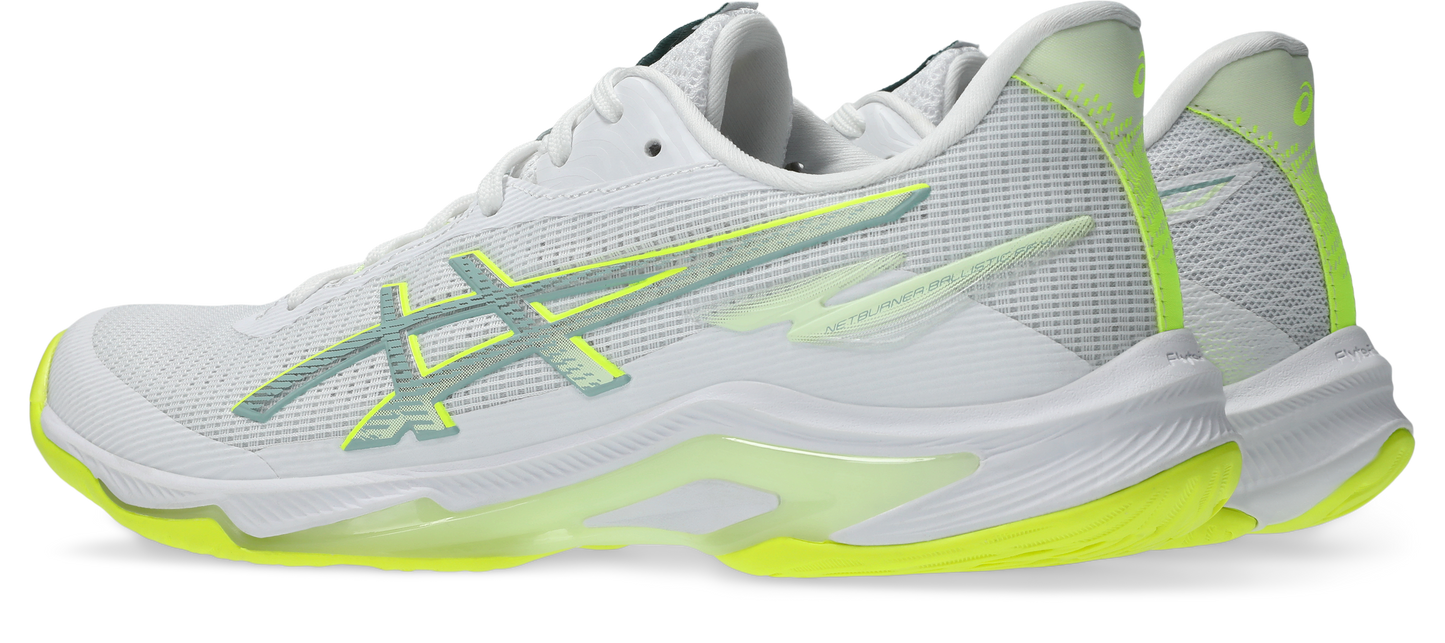 Asics Womens Netburner Ballistic FF4 - White/Safety Yellow