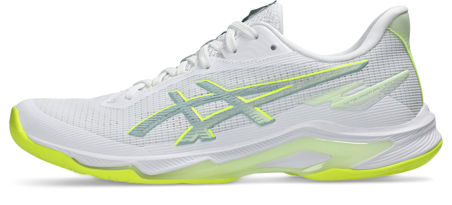 Asics Womens Netburner Ballistic FF4 - White/Safety Yellow