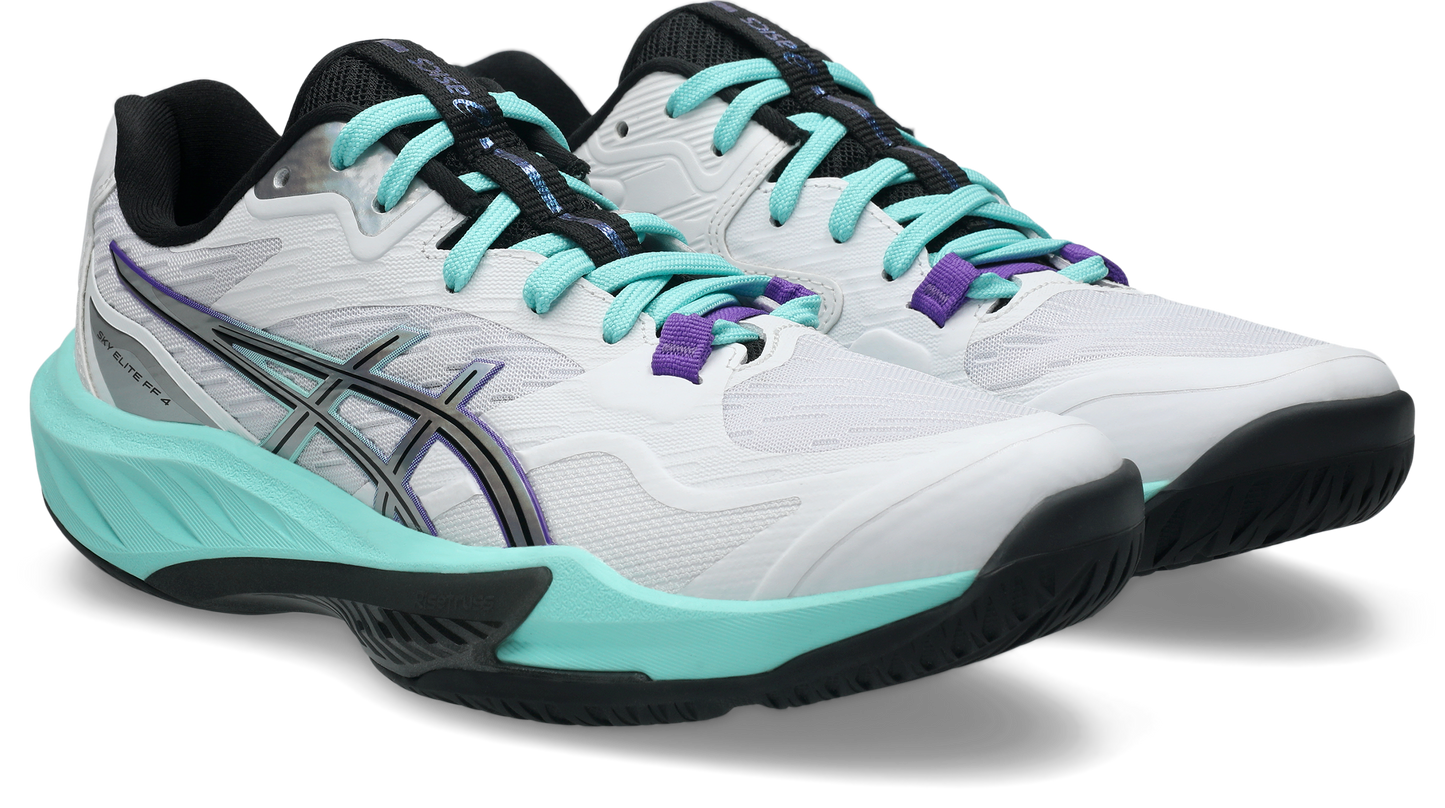 Asics Womens Sky Elite FF4 Indoor Court Shoes - White/Radiant Amethyst