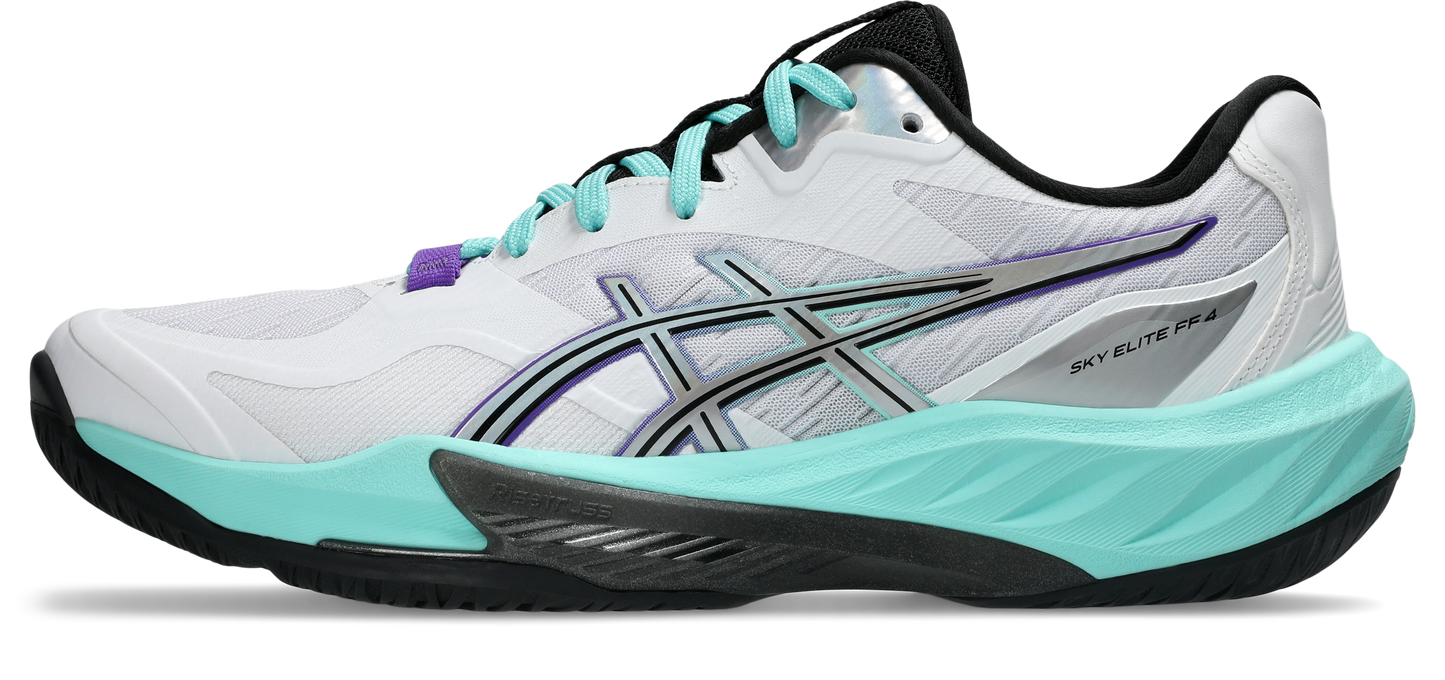Asics Womens Sky Elite FF4 Indoor Court Shoes - White/Radiant Amethyst