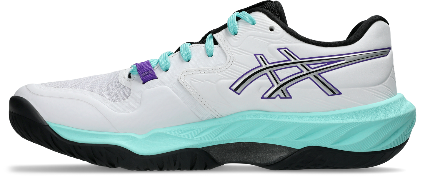 Asics Womens Sky Elite FF4 Indoor Court Shoes - White/Radiant Amethyst