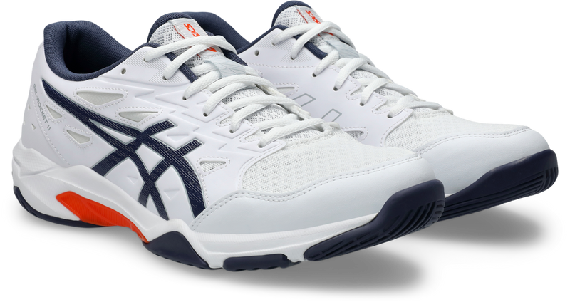 Asics Mens Gel Rocket 11 Indoor Court Shoes - White/Indigo Fog